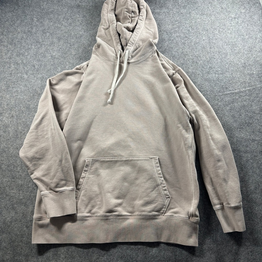 American Eagle Hoodie Mens XL Taupe Tan‎ Pullover Fleece Relaxed Fit Solid
